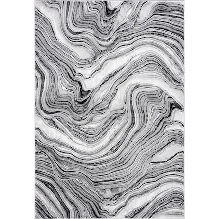Safavieh 8 x 10 ft. Meadow 500 Contemporary Rectangle Area Rug Black & Grey MDW564Z-8